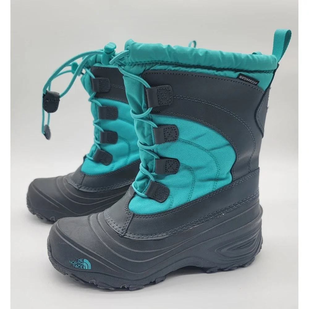 The North Face Kids ThermaFelt Winter Snow Boots Turquoise‎ Black US 3